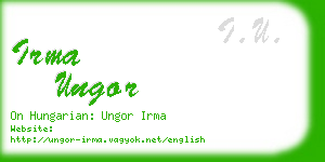 irma ungor business card